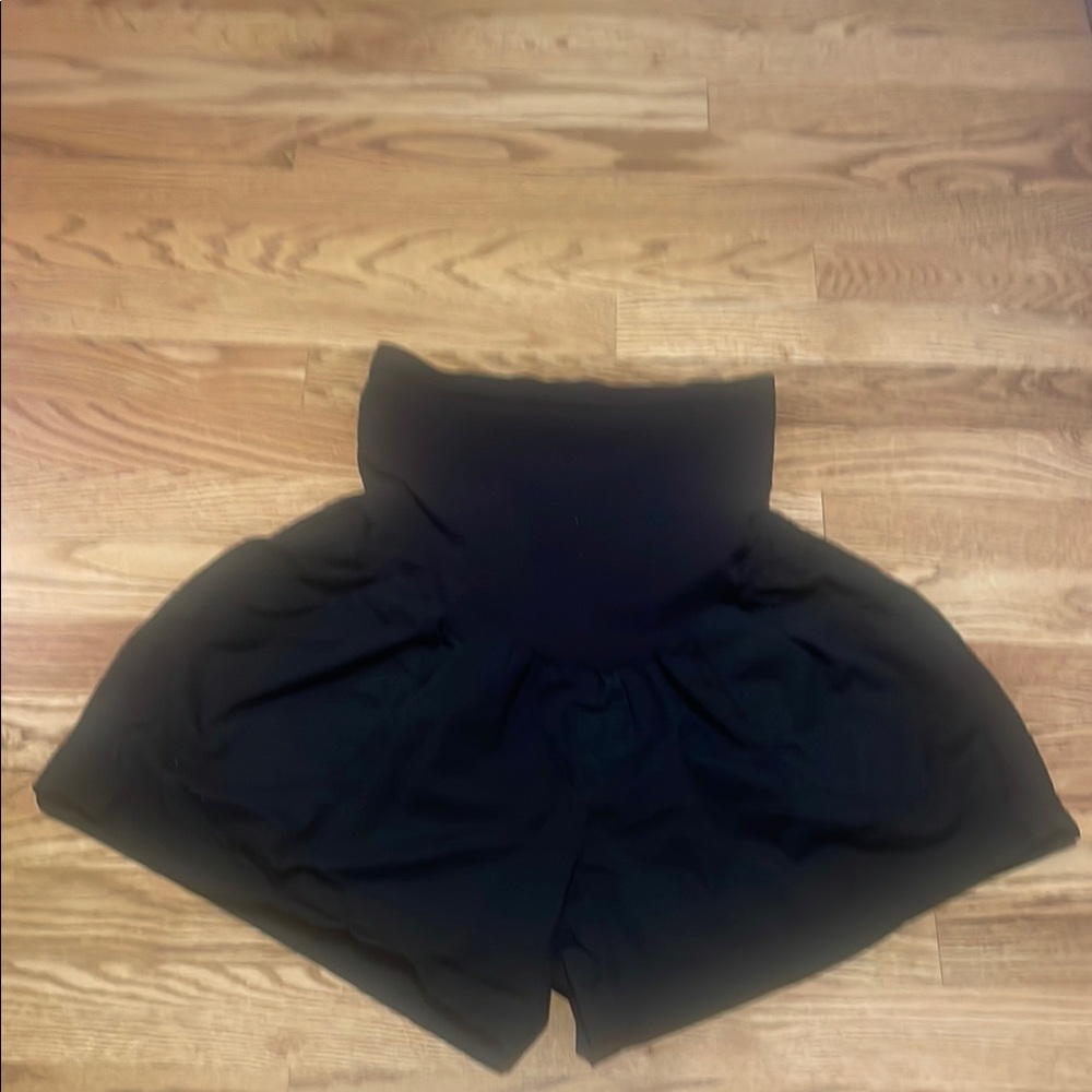 Motherhood Maternity Black High Waist Shorts Relaxed Fit